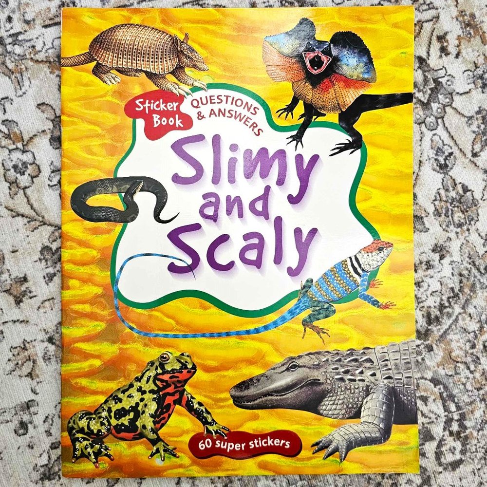 Set of 2 Children's Sticker Books. "Slimy & Scaly" and "Wet & Wild" . Softcover. - Picture 9 of 16